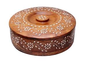 Vendeur en gros boîte à épices en bois indien avec neuf cloisons cuillère décorative multi-usages maison Restaurant hôtel utilisation couleur marron - Product Image 2