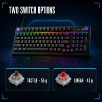 Clavier de jeu G316 X 98 mécanique compact, 98 % filaire, programmable, hot-swap, USB-A/USB-C, rétroéclairage RGB, inclinaison réglable, volume réglable