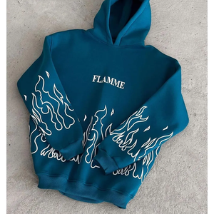 Sudadera con capucha de fábrica de ropa de hombre 350gsm personalizada Sun Faded Heavyweight Cotton Blank Fleece Pullover Oversized Plain Solid Mens Hoodies - Product Image 6