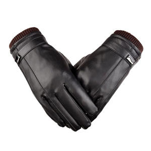 Los guantes de cuero de invierno de alta calidad más vendidos para hombres impermeables a prueba de viento con función antideslizante guantes de conductor gruesos - Product Image 2