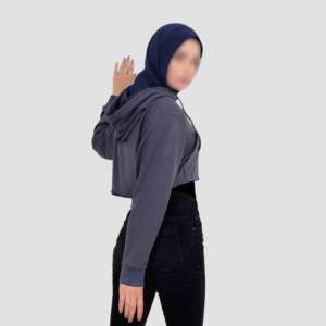 เสื้อคลุมฮู้ดครอปท็อปสำหรับผู้หญิงปี 2026 สไตล์อิสลามแบบเรียบร้อย ผ้าถักเนื้อนุ่ม สวมใส่สบาย เหมาะสำหรับฤดูใบไม้ร่วงและฤดูหนาว ผลิตจากเส้นใยไม้ไผ่ 100% - Product Image 6