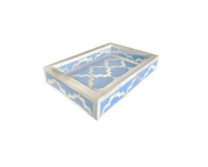 Plateau de service écologique coloré avec incrustation d'os et de résine, personnalisé pour la cuisine, la vaisselle de petit-déjeuner, le service et le rangement. - Product Image 6