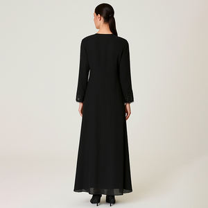 2025 malaisien fait à la main modeste Abaya Collection vêtements islamiques traditionnels pour les musulmans grande taille et antistatique pour les fêtes - Product Image 4