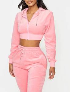 Costume de sport d'hiver pour femmes, jogging avec logo personnalisé, survêtement à capuche pour femmes, pantalon de jogging, survêtement de sport décontracté, grande taille - Product Image 2