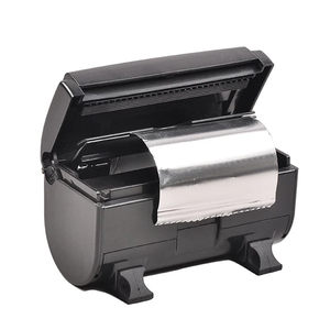 Distributeur de rouleaux de papier aluminium portable de marque OEM pour salon de coiffure et barbier, coupe-rouleau de papier aluminium pliable pour salon de coiffure - Product Image 1