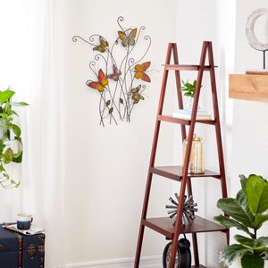 Diseño rústico de mariposas y plantas, paisaje personalizado, artesanías decorativas, nuevo aspecto excelente, marco de artes de pared de Metal, precio asequible - Product Image 1