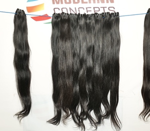 Extensiones de cabello virgen brasileño sin procesar 100% Color negro Paquetes rectos dobles dibujados Tipo de cabello indio Remy Machine-Virgin - Product Image 6