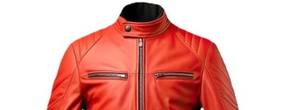 Veste en cuir véritable de haute qualité CHAMP KING pour hommes avec col montant et logo sur le devant, tissu 120g - Product Image 3
