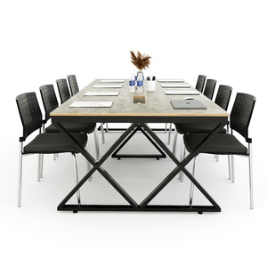 โต๊ะประชุมร่วมสมัย Xconcept HBXC046 ขนาด 240x120 ซม. ทำจากไม้อัด MDF เคลือบเมลามีน ขาเหล็ก สำหรับใช้ในสำนักงานหรือโรงแรม - Product Image 3