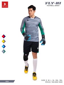 Nouvel arrivage de maillots de gardien de but de football en tissu de haute qualité broderie personnalisée ensembles sportifs Just Play Fly Hi emballage personnalisé - Product Image 4
