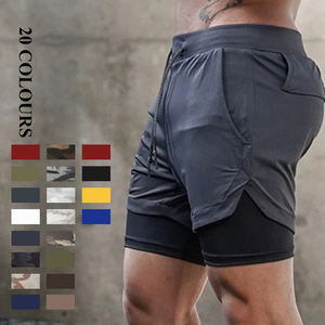 2024 noticias doble capa ligera de alto estiramiento muscular baloncesto hombres gimnasio ropa deportiva Fitness correr pantalones cortos DDP envío - Product Image 3