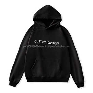 Nuevos Estilos Sudadera con Capucha de Invierno Personalizada de Gran Gramaje con Hombros Caídos, Forro Polar, Bordada, con Cuentas, Teñida Lisa, Estampado Puff, Talla XS - Product Image 2