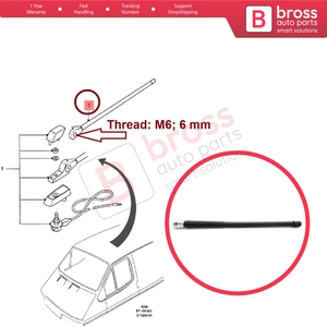 Antena de techo BSP836 para radio AM FM, compatible con Transit VE83 CY EY T12 T15 1985-2000 1052357 - Product Image 5