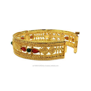 กำไลข้อมือแบบละเอียดสำหรับผู้หญิงชุดเคลือบทอง24 KT - Product Image 2