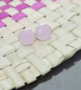 Boucles d'oreilles classiques faites à la main 925 bijoux en argent massif pour femmes 925 argent Sterling Rose Quartz pierres précieuses Style Boho boucles d'oreilles - Product Image 2