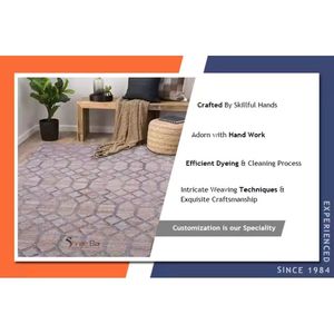 Design moderne du fabricant indien en forme de rectangle 100% matériel de jute tapis de sol brodés à la main tapis et ensembles - Product Image 6