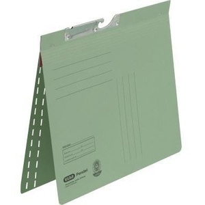 Green Manila Cardboard <b>A4</b> 320g/m Recycled Hanging File <b>Folder</b> with Commercial Binding-ELBA - Product Image 1