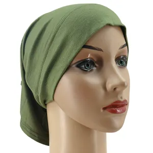 סיטונאי 40 צבע undercap נוח ג 'רזי מצנפת כובע פנימי מוסלמי נשים ג' רזי תחת חיג 'אב Underscarf