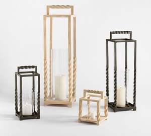 Farol Clásico de Metal Forjado a Mano, Rústico, para Exteriores, Patio, Jardín, Lámpara Colgante para Velas - Product Image 1