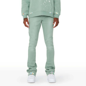 Trajes de chándal apilados acampanados lavados con ácido de calidad superior, informales y transpirables para el invierno, estilo moderno y relajado, uso diario - Product Image 6