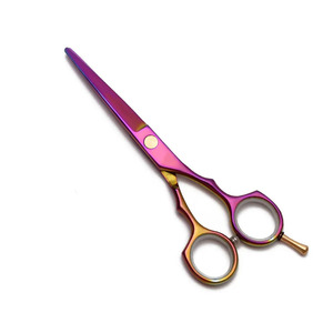 ที่วางนิ้วและแหวนยางที่มีคุณภาพสูงกรรไกรตัดผมเคลือบสีคมใบมีดตรงด้านบนสแตนเลส - Product Image 2