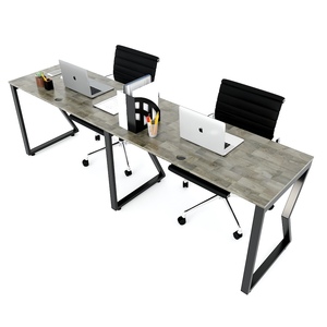 Mconcept HBMC026 2-Parallel Cluster <b>Desk</b> 60x240cm Modern Minimalist Design Contemporary <b>Office</b> Furniture <b>Foldable</b> Melamine Wood - Product Image 5