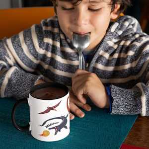 Taza de Cerámica con Diseño de Dinosaurio 3D, Juego de Tazas de Dibujos Animados con Tapa para Regalos Empresariales, Navidad, Capacidad de 400 ml, Material de PC - Product Image 5