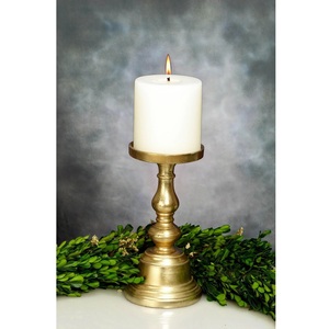 Handmade Gold Finished Metal <b>Pillar</b> <b>Candle</b> Holder for Home & Christmas Tabletop Lighting Decorations <b>Candle</b> <b>Pillar</b> - Product Image 2
