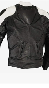 Moto personnalisée conduisant Four Seasons vestes de moto en cuir véritable avec cuir de buffle avec panneaux samtex à quatre voies - Product Image 5