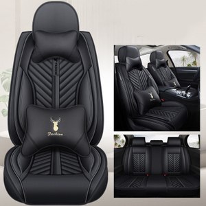 Ensemble complet de housses de siège de voiture en cuir PU, respirantes et confortables, en PVC durable, imperméables, faciles à nettoyer, adaptées à la plupart des voitures - Product Image 2