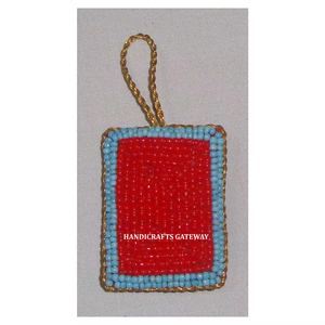 Bordado dorado Zari con trabajo con cuentas, adornos colgantes de árbol de Navidad para el hogar, adornos decorativos y de reventa - Product Image 1