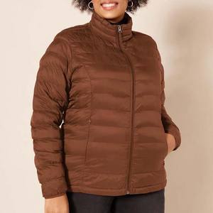 <b>Women</b> Autumn Knitted <b>Puffer</b> <b>Jacket</b> <b>Lightweight</b> Quilted Zip Winter Coat Warm Packable Hooded Custom Color Logo Design Breathable - Product Image 5