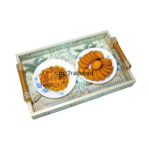 Bandeja de madera MDF pulida Tradebyd Hermosa bandeja decorativa para hoteles, cafeterías y restaurantes - Product Image 6