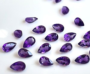 Amatista natural Corte de pera 4x6mm Facetado-Amatista suelta de alta calidad - Product Image 2