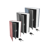 Coffre-fort de livre de Diversion de dictionnaire bleu avec serrure à clé, boîte de rangement secrète cachée B24K