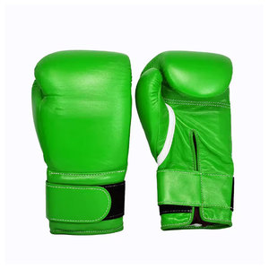 Guantes de boxeo de piel de vaca personalizables de 10oz-16oz para adultos, material deportivo específico para artes marciales - Product Image 1