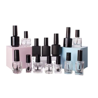 Flacon de vernis à ongles vide plat avec bouchon à vis mat personnalisé 10ml/15ml/20ml