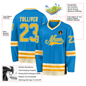Design personnalisé imprimé maillot de hockey sur glace nouveau style maillot de hockey sur glace respirant personnalisé mode OEM pas cher prix séchage rapide - Product Image 5