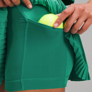 Classic Regular Waist Custom Logo Flared Two Stripe Solid <b>Mini</b> Breathable Ladies Golf <b>Skirts</b> Women <b>Pleated</b> Tennis <b>Skirt</b> - Product Image 5