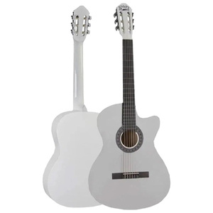 Guitare classique Midex CG-390PU 39 pouces 4/4 blanche, table en épicéa, touche en palissandre indien, finition brillante, tige de tension réglable, étui de transport - Product Image 3