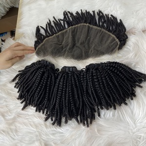 Vente en gros de cheveux vietnamiens pour perruque avec 13x6 Kinky Curl Machine à cheveux vierges Double trame de haute qualité - Product Image 3
