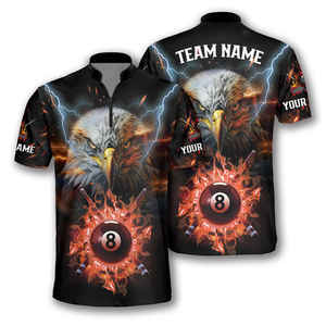 Camiseta de Billar con Cierre y Estampado Moderno - Product Image 1