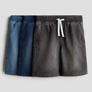 Shorts pour garçons en toile décontractée personnalisée de haute qualité en coton doux à séchage rapide et régulation de la température avec fermeture à cordon - Product Image 2