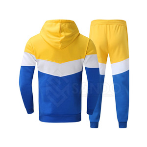 Traje de jogging para hombre de alta calidad más vendido 100% algodón logotipo personalizado cuello con capucha ropa informal de invierno de talla grande conjuntos sólidos - Product Image 2