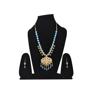 Perles de bijoux de mariage en alliage oxydé bleu ciel, design Laxmi - Product Image 4