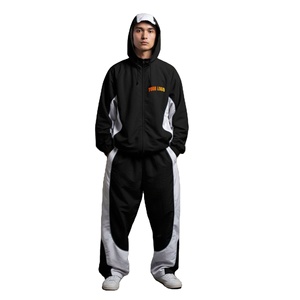 Men Windbreaker Tracksuit Casual Athletic Set Lightweight Wind Resistant Jacket Matching Jogger <b>Pants</b> Outdoor Workout and sale - Product Image 1