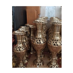 Modern Design Handmade Metal Brass Flower <b>Vase</b> Floor <b>Stand</b> for Wedding Party Decorations Manufacturer Wholesale - Product Image 1