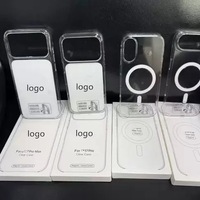 Coque de téléphone portable transparente magnétique animée pour iPhone 17 Pro Max, officielle, originale, 3 packs, en PC, design de luxe
