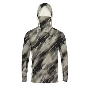 Camiseta de protección UV impresa personalizada, Sudadera ligera de secado rápido UPF50 + 100%, ropa de pesca de poliéster, camisas con capucha - Product Image 4