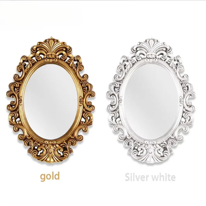 Miroir mural rond moderne en métal argenté pour la décoration intérieure, miroir mural élégant pour le salon, la chambre à coucher, la salle de bain - Product Image 6